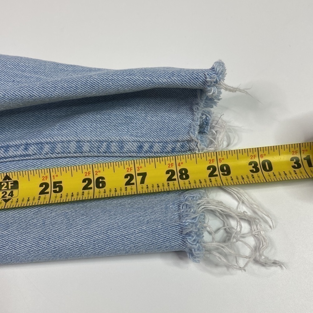 Calvin Klein Jeans High Rise Raw Hem Skinny Distressed Jeans Size 32 - Picture 8 of 14